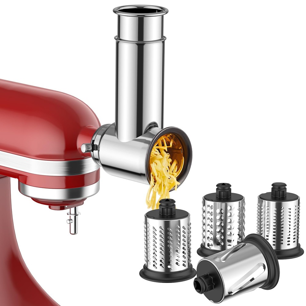 KitchenAid Stand Mixer Stainless Steel Slicer Shredder Attachment for Cheese Veggies and More  