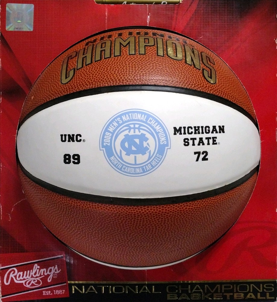 Tyler Hansbrough & Team UNC Tar Heels NCAA 2009 Championship Basketball with COA
