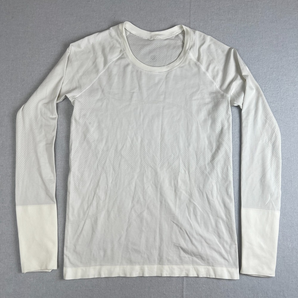 Lululemon Swiftly Tech 2.0 Womens White Long Sleeve Athletic Running Shirt
