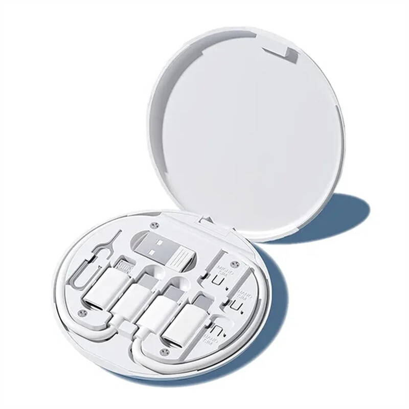 60W 5-in-1 Multifunction Cable Converter Storage Box Compatible with All Phones