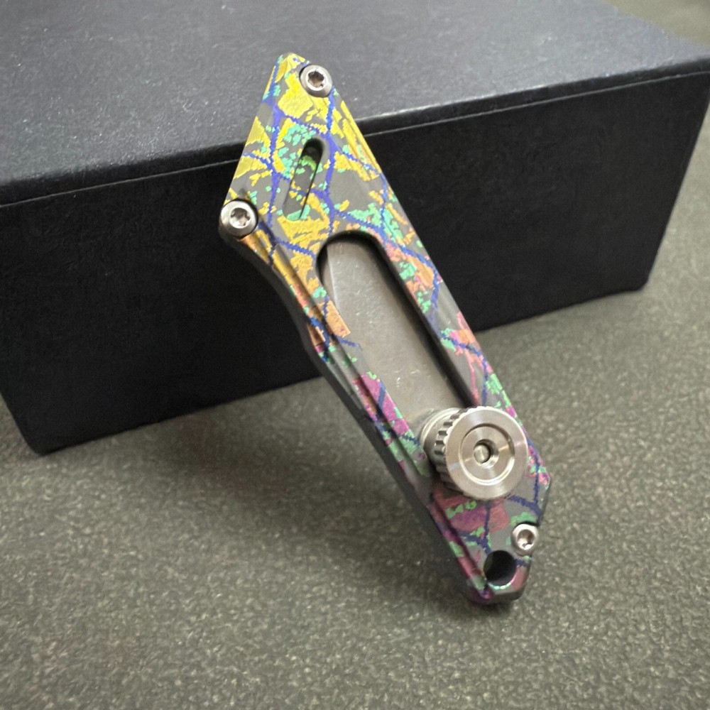 TC4 TITANIUM  Mini utility knife EDC Key Chain Outdoor portable tool DIY colorfu