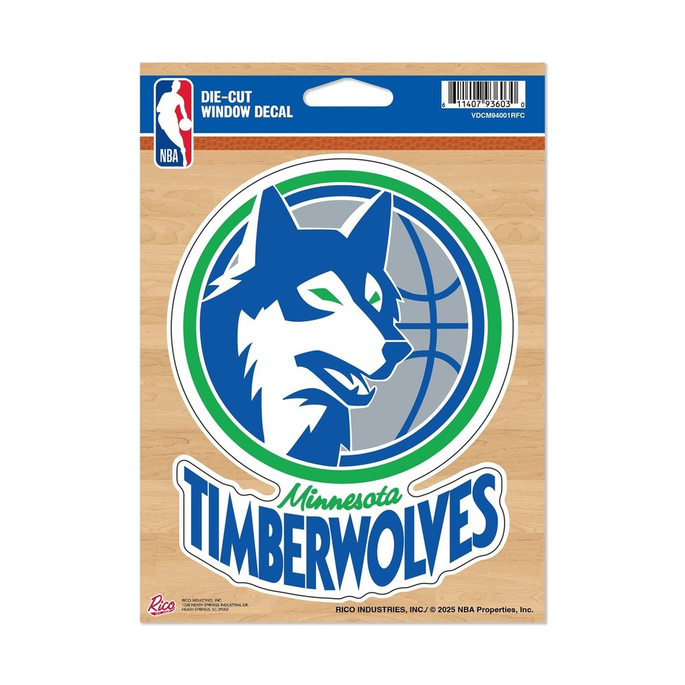 Minnesota Timberwolves Retro Logo 5 Inch Vinyl Die Cut Decal Sticker, Full...