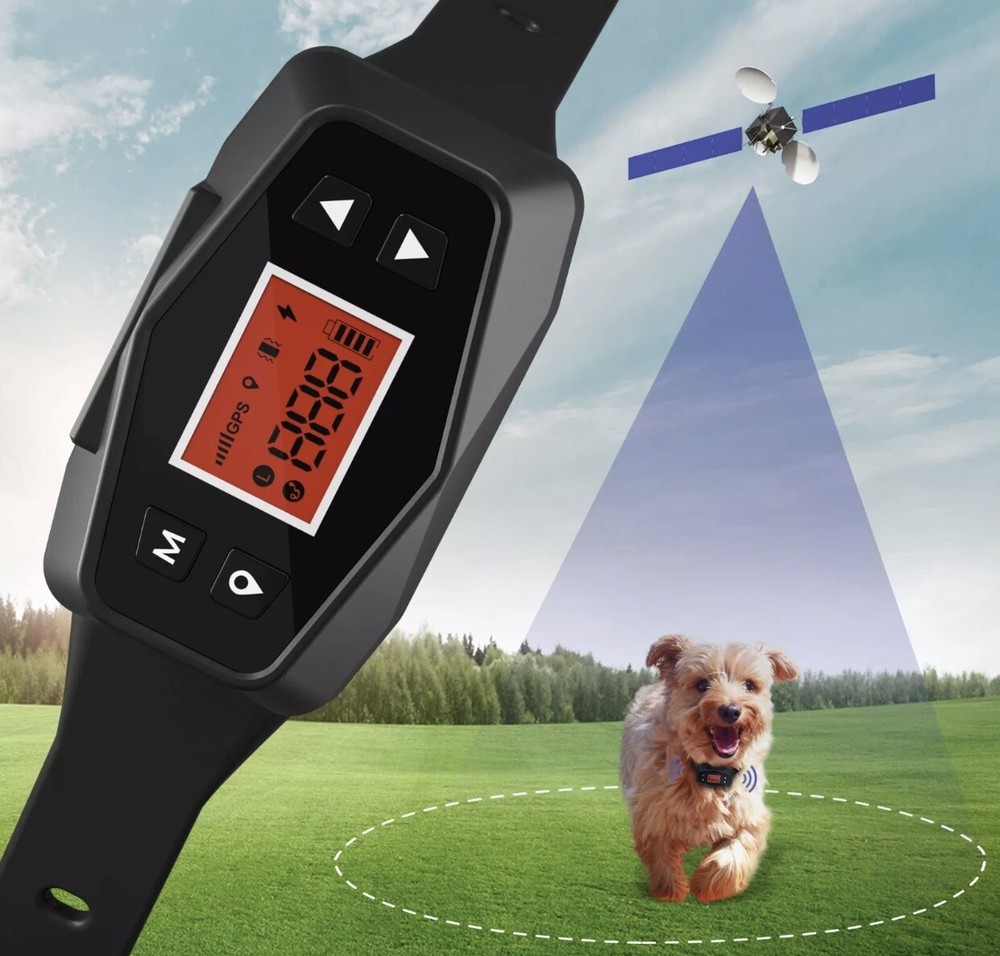 GPS Dog Shock Collar with Wireless Fence for Boundary Training