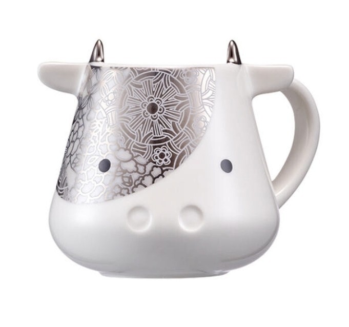 Starbucks Korea 2021 New Year White Cow Mug 237ml Ceramic Cup  