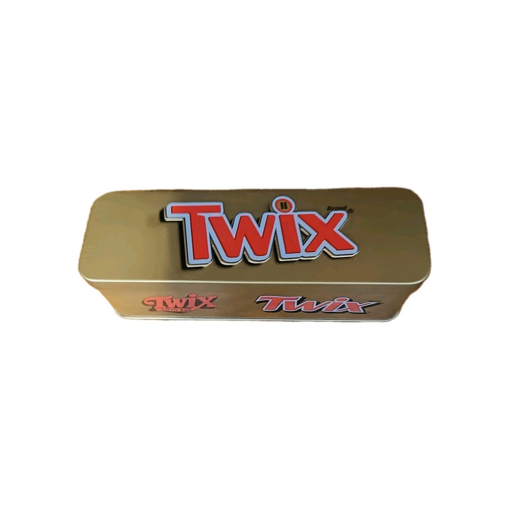 Mars TWIX Twin Bar Candy Collectors Tin with Gold Hinged Lid