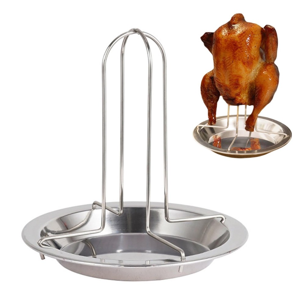Chicken Roaster Rack,Stainless Steel Beer Can Chicken Holder for Whole Chicke...