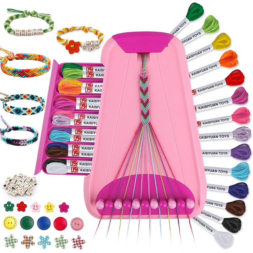 Arts and Crafts for Kids Ages 8-12,Friendship Bracelet Making Kit for Girl,Ki...