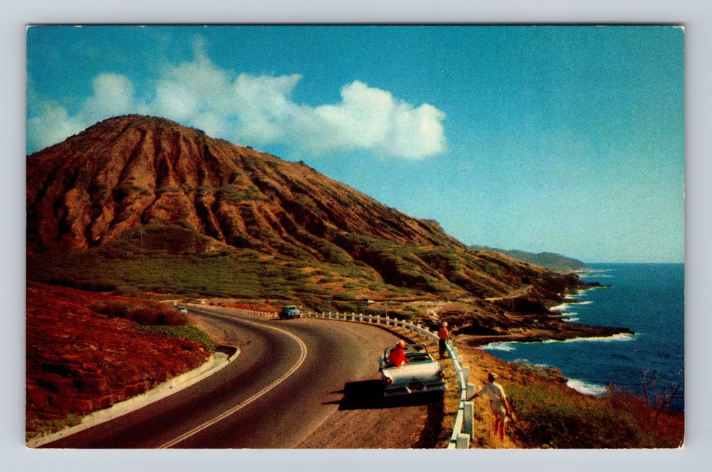 Waikiki Hawaii Koko Crater Volcanic Cone Vintage Souvenir Postcard
