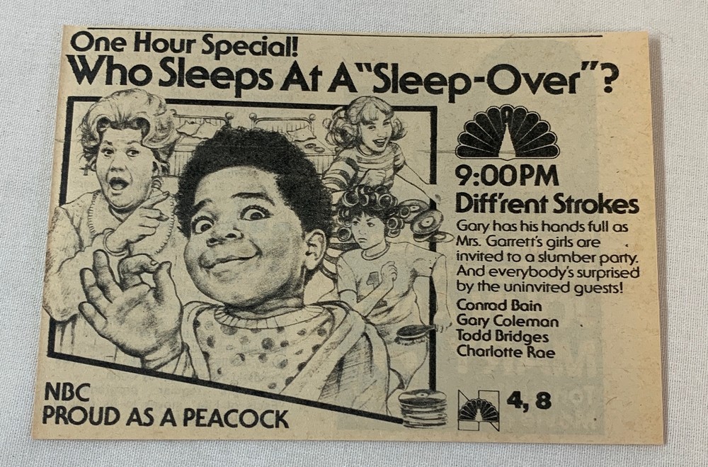1980 NBC TV Promo for Diff'rent Strokes Sleepover Episode