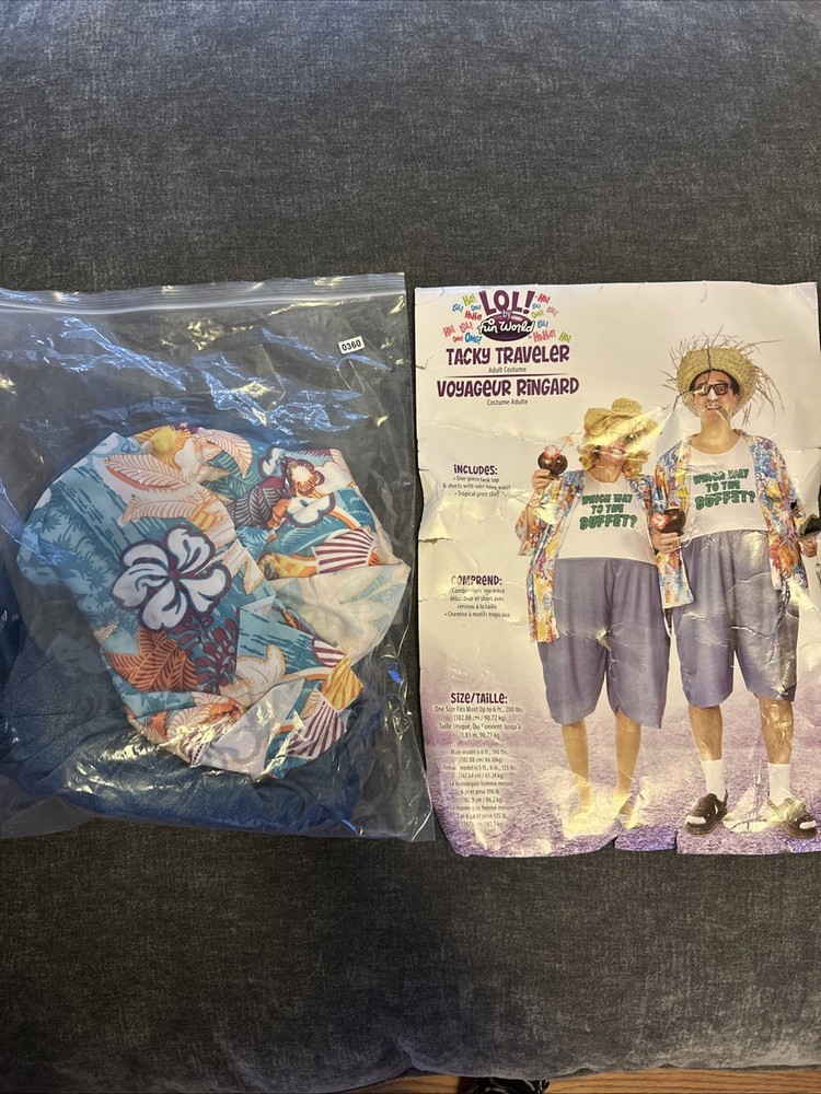 Fun World Tacky Tourist Traveler Funny Adult Unisex One Size Costume 360
