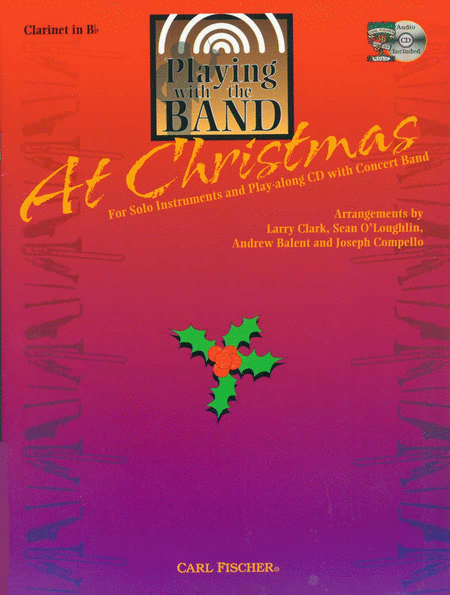 At Christmas MUSIC BOOK W/Play-Along CD with Concert Band FOR CLARINET-NEW-SALE!-image