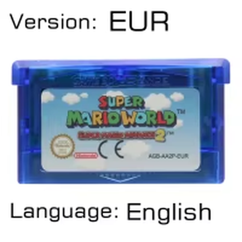 Super Mario Advance GBA Cartridge - Classic Mario Bros & Kart Games forGBA/SP/DS