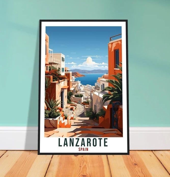 Lanzarote Spain Travel Wall Art Print for Home Decor
