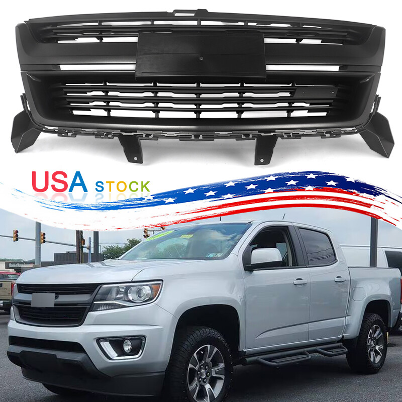 For Chevrolet Colorado 2015-2020 Gray Front Bumper Upper Grille Grill Assembly