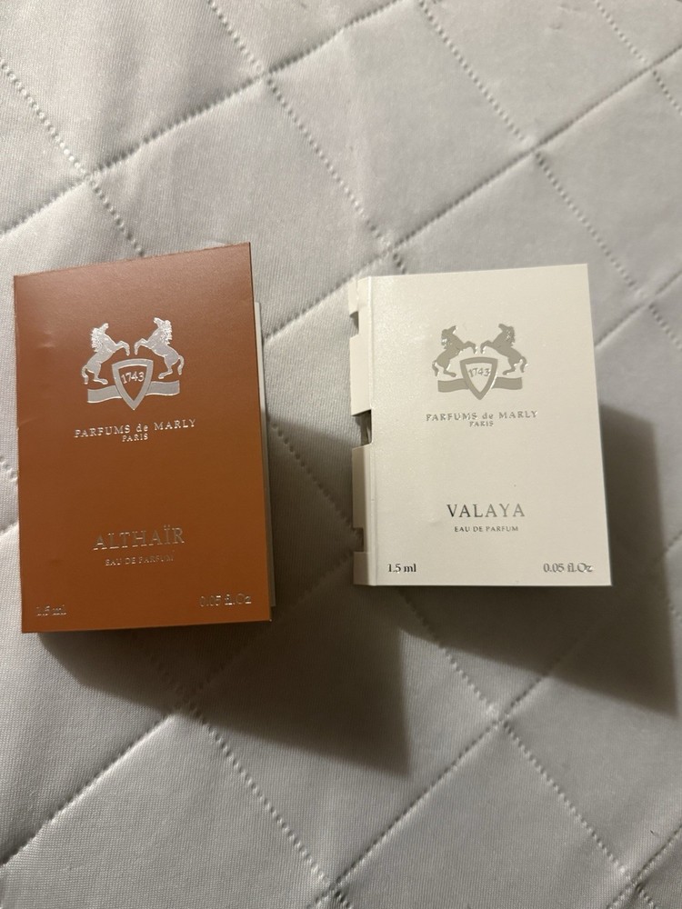 LOT OF 2 Bundle Parfums de Marly Altair & Valaya Sample Spray Vial 1.5 ml each