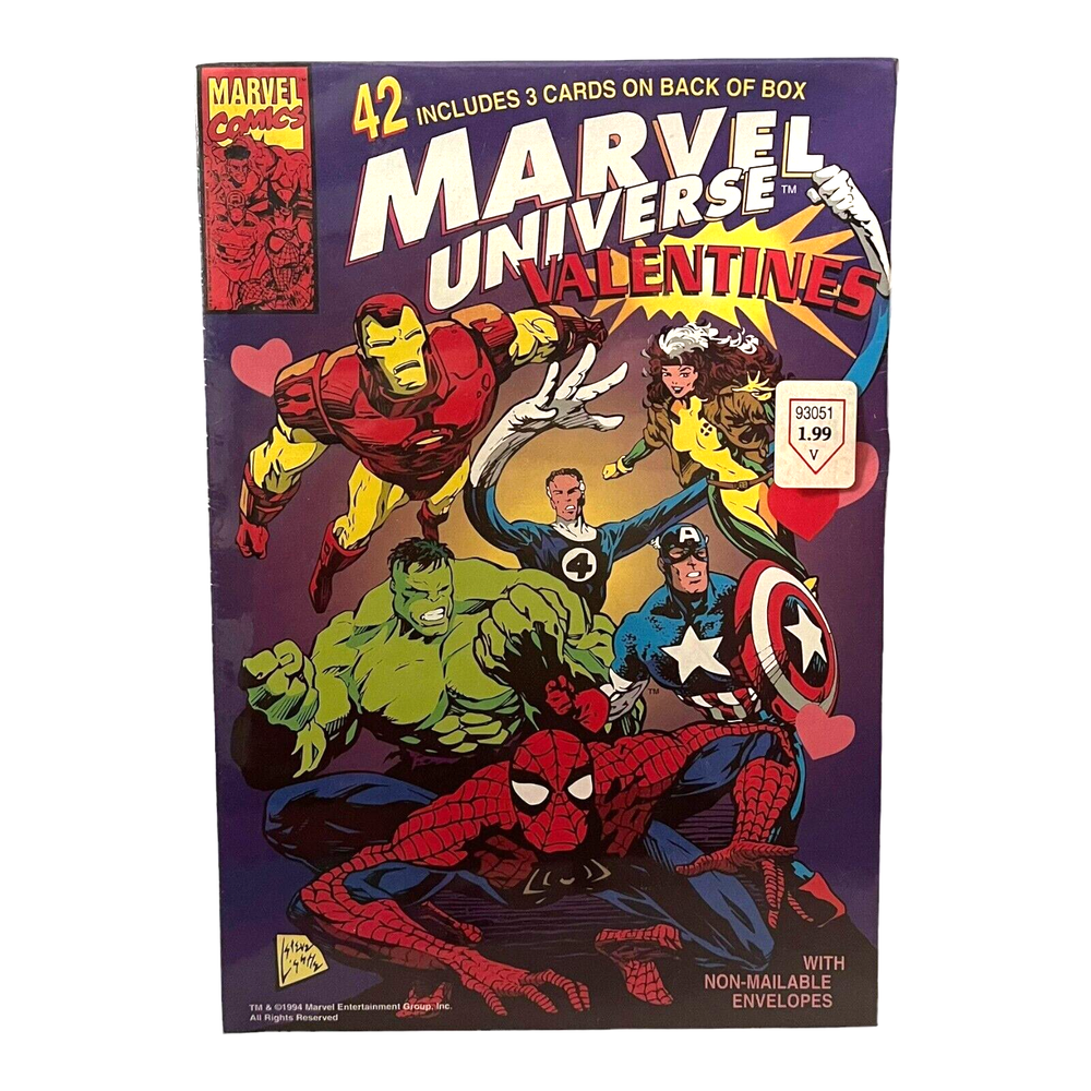 Marvel Universe Vintage Valentines 1994 Sealed Paper Magic
