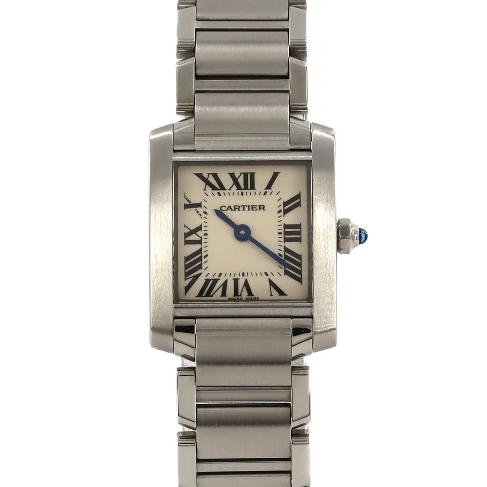 Authentic Cartier Tank Francaise SM W51008Q3 Stainless Steel Quartz Watch Ref 2700039981858