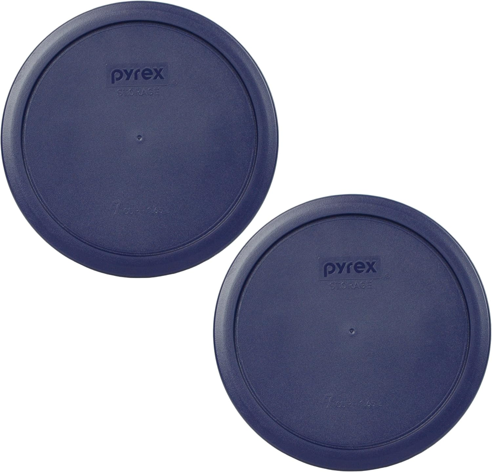 Dark Blue 6/7-Cup Round Plastic Food Storage Lids Made in USA by 7402-PC