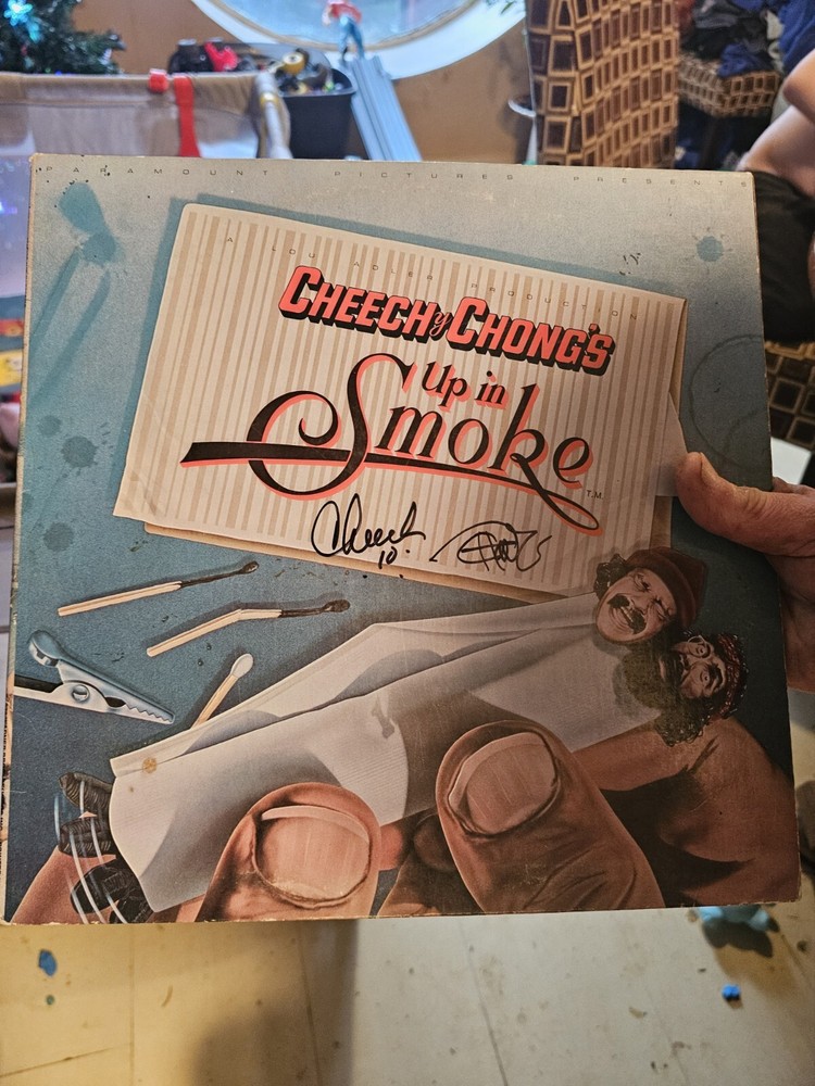 Cheech And Chong Up In Smoke Lp Soundtrack Autographed