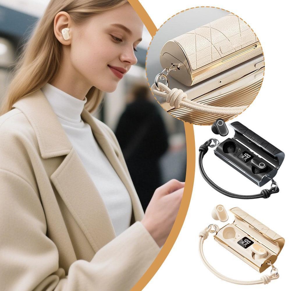 Wireless Bluetooth Mini Semi-In Ear Headphones with Noise Cancelling and Long Battery Life D1N1