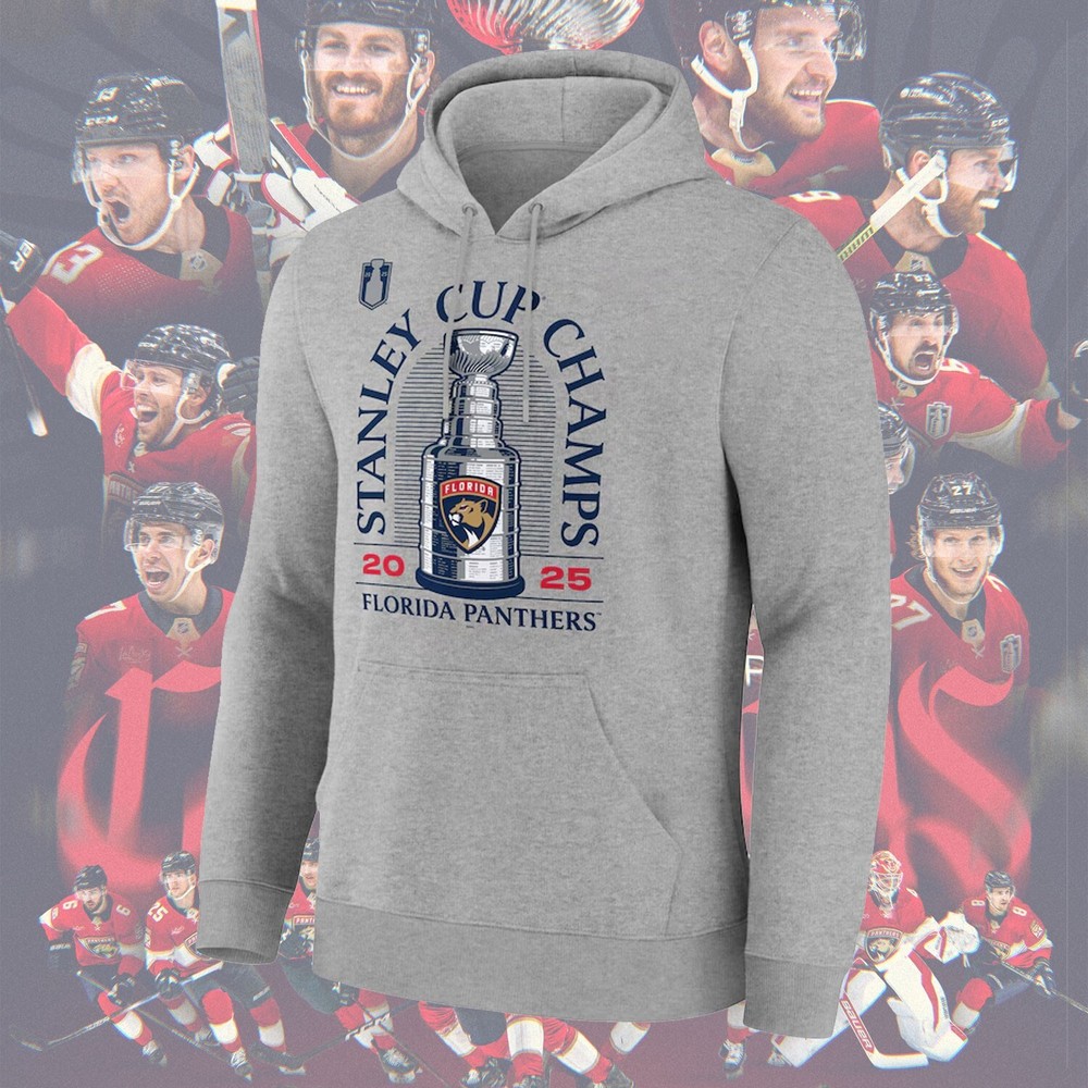 Florida Panthers 2025 Stanley Cup Champions Fleece Pullover Hoodie