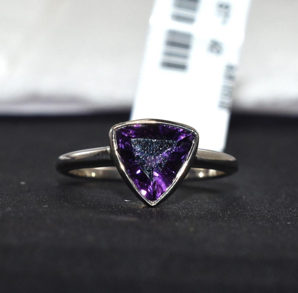 Authentic Amethyst and Silver Ring Looking with High Quality Stone  Best Quality