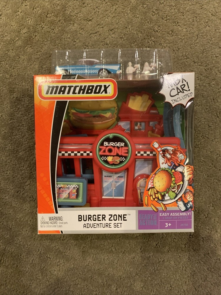 2006 Matchbox Burger Zone Adventure Set With '57 Chevy Box Set