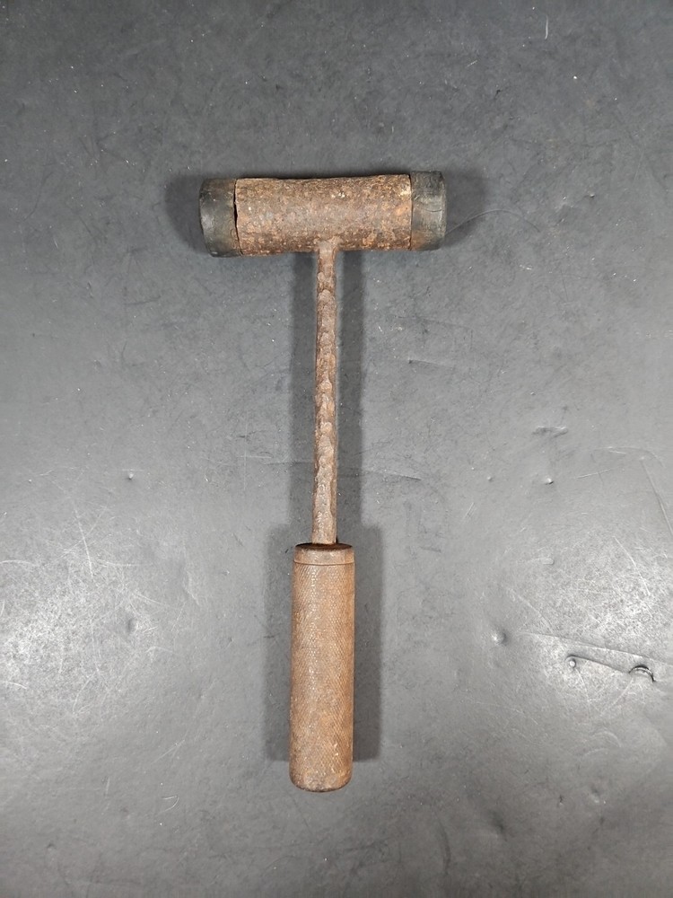 Vintage Heavy Metal Primitive Hammer with Rusted Rubber Dampener Anti-Mar Design