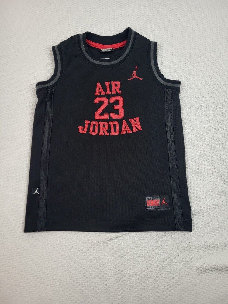 Air Jordan 23 Jersey Kids 7 Large Black Become Legendary Basketball Hoops MJ