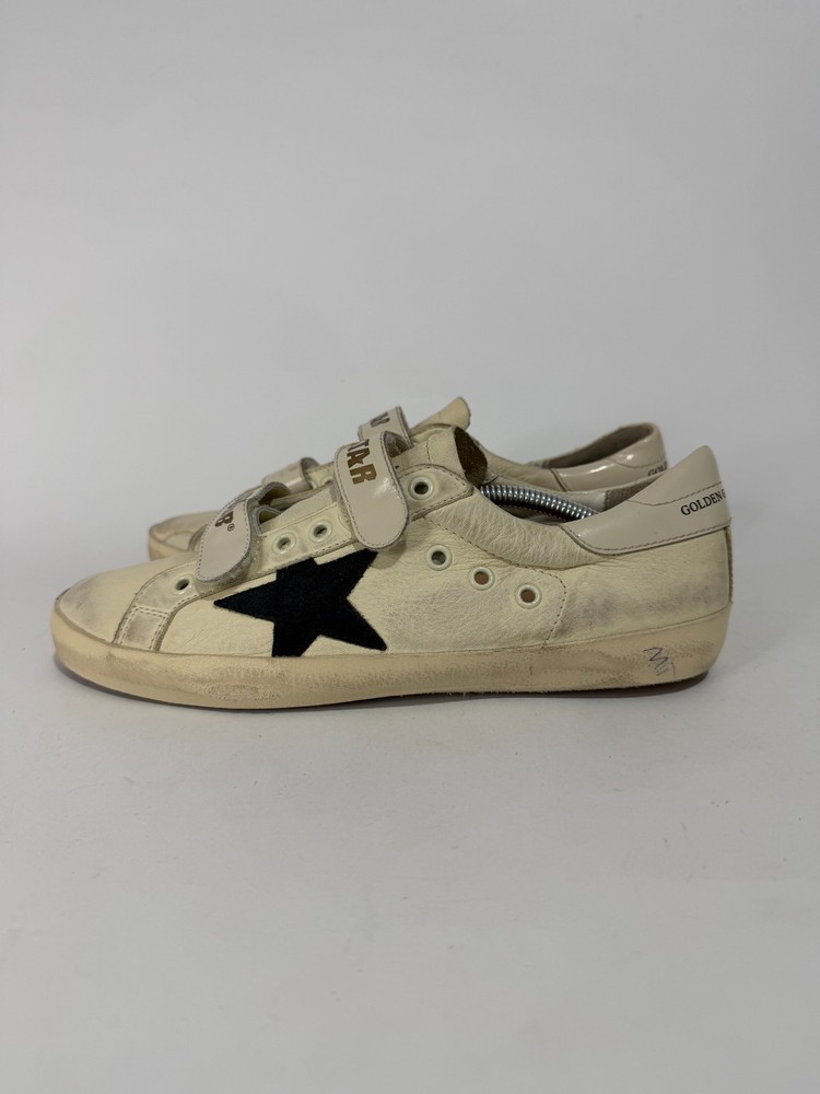 Golden Goose Superstar Sneakers White Leather Strap Low tops Size 39 EU/9 US