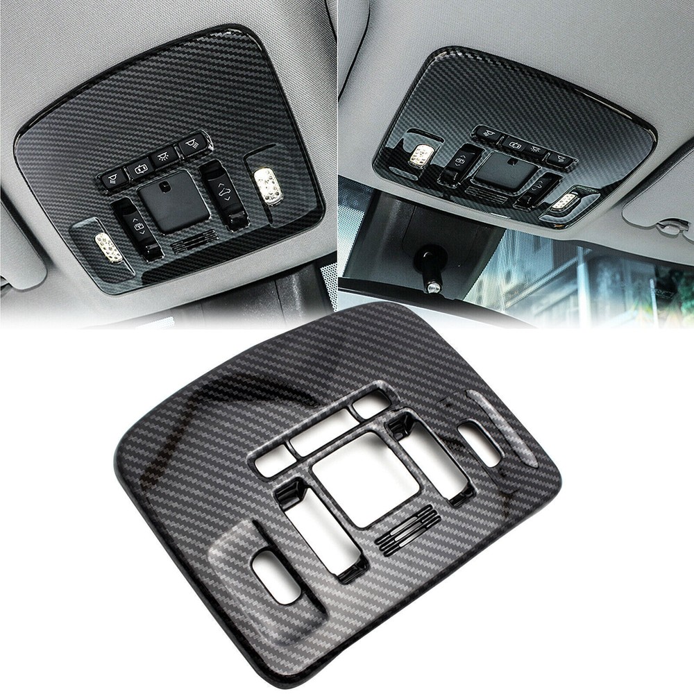 Cubierta de luz de lectura delantera de techo ABS de fibra de carbono para Toyota Camry 2018-2024