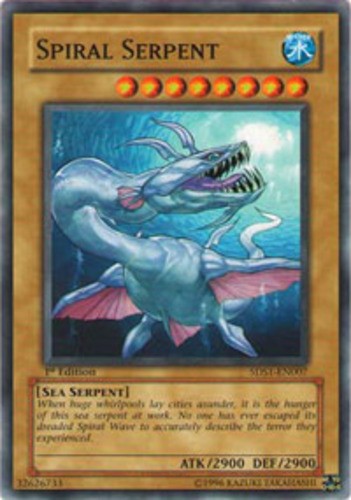 Spiral Serpent 5DS1-EN007 Common Unlimited Near Mint 5Ds Starter Yugioh Card