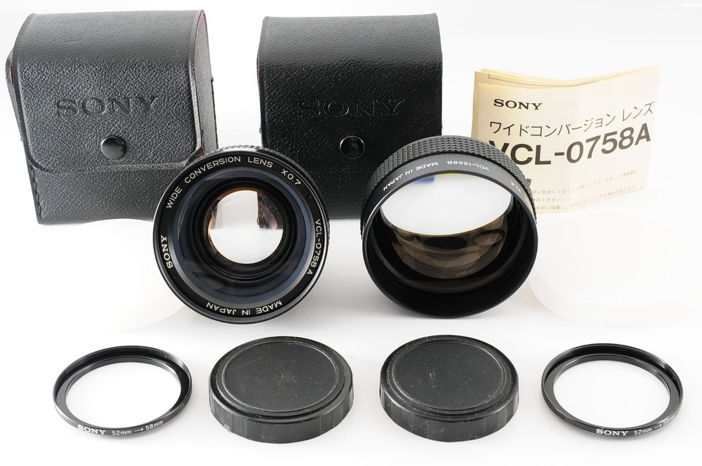 Sony VCL-1558B 1.5x or VCL-0758A 0.7x Tele Conversion Lens #144 Mint Condition