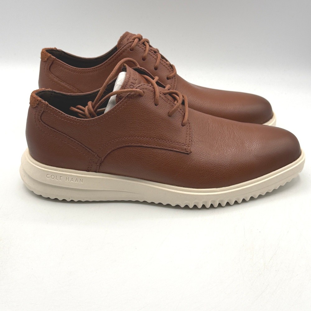 Cole Haan Grand+ Plain Toe Oxford Men 8.5 British Tan Leather C36935