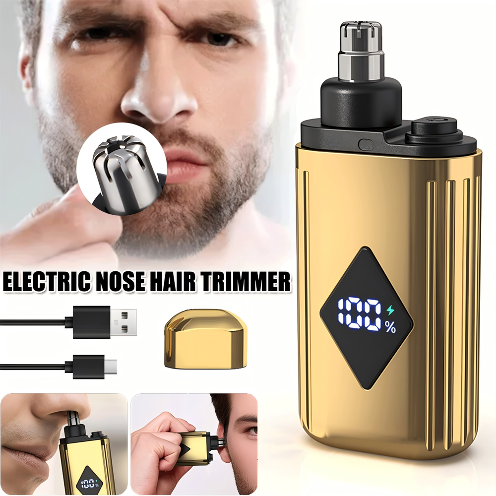 USB Rechargeable Wet/Dry Nose & Ear Hair Trimmer for Men and Women