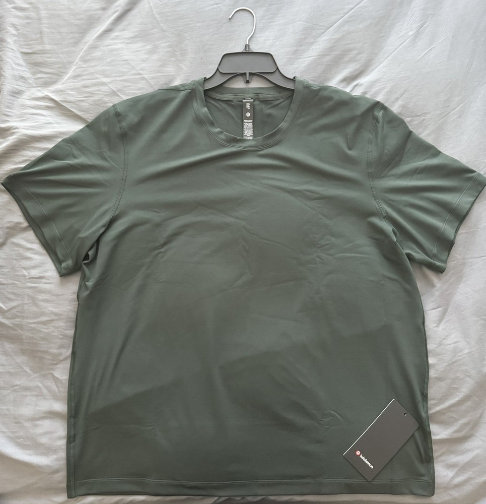 Lululemon Soft Jersey Short Sleeve T Shirt Heather Army Green - XXL