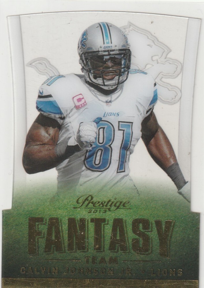 Calvin Johnson Jr. Fantasy Team 2013 Prestige football Die cut  acetate