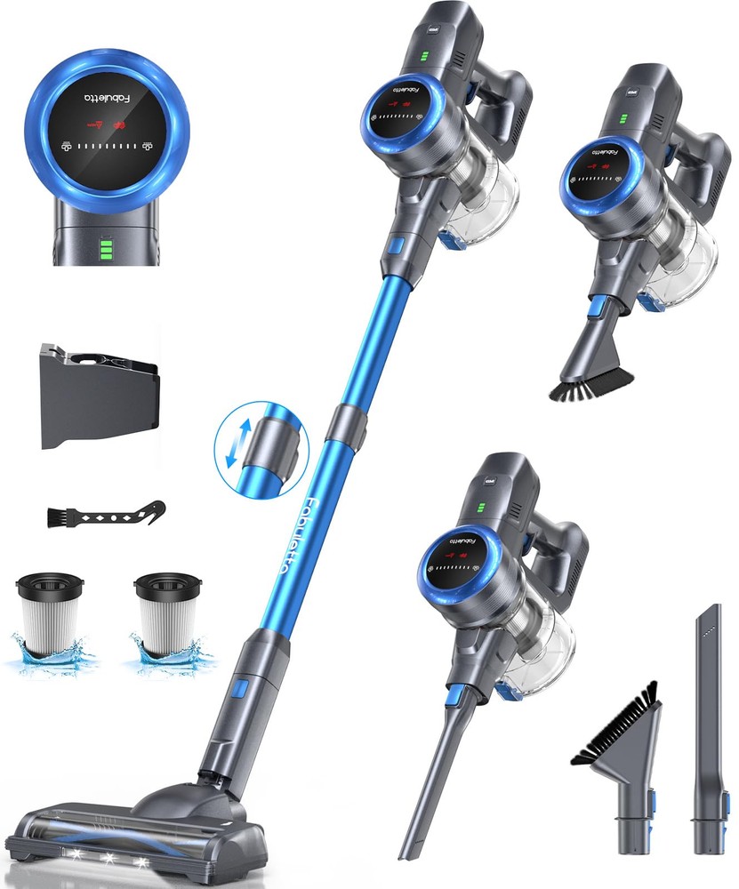 Self-Standing Cordless Stick Vacuum Cleaner with Brushless Motor for Home 15-50 Runtime