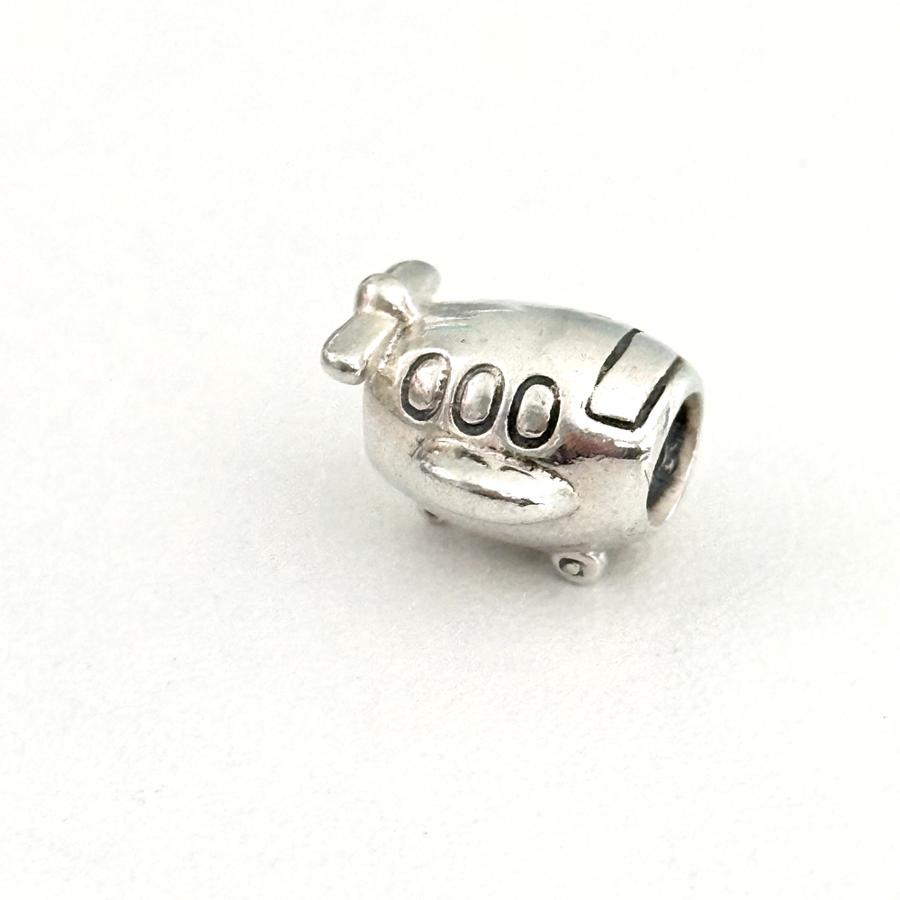 Pandora 925 Sterling Silver Airplane Travel Retired Bead Charm