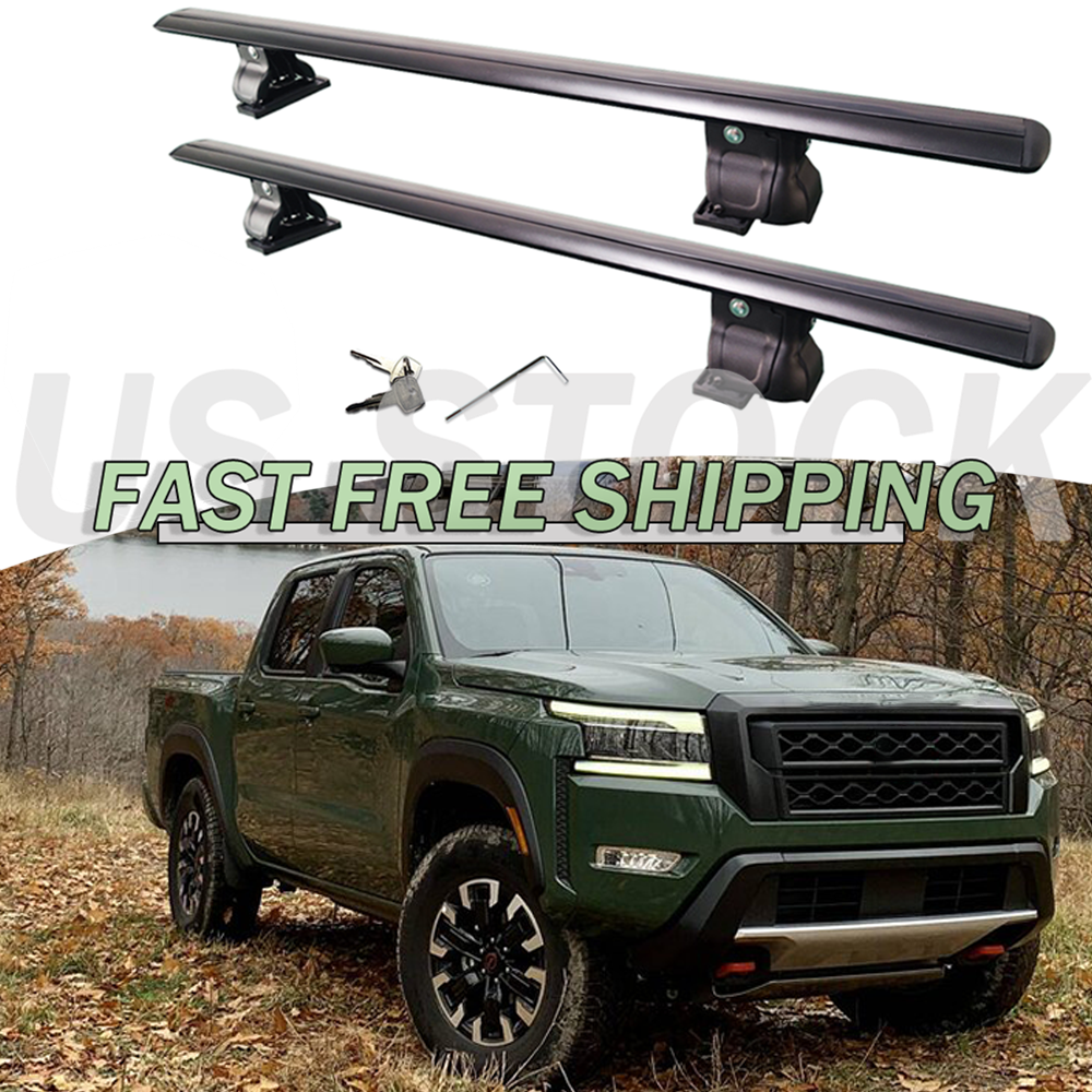 2PCS Lockable Crossbar Fit for Nissan Frontier 2022-2026 Bare Roof Cargo Carrier