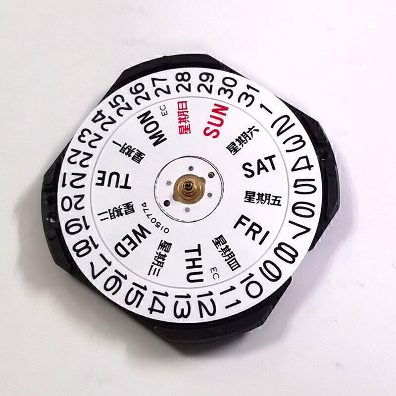 VX43E Quartz Watch Movement VX43 Double Calendar 3Hands with Battery Replacement