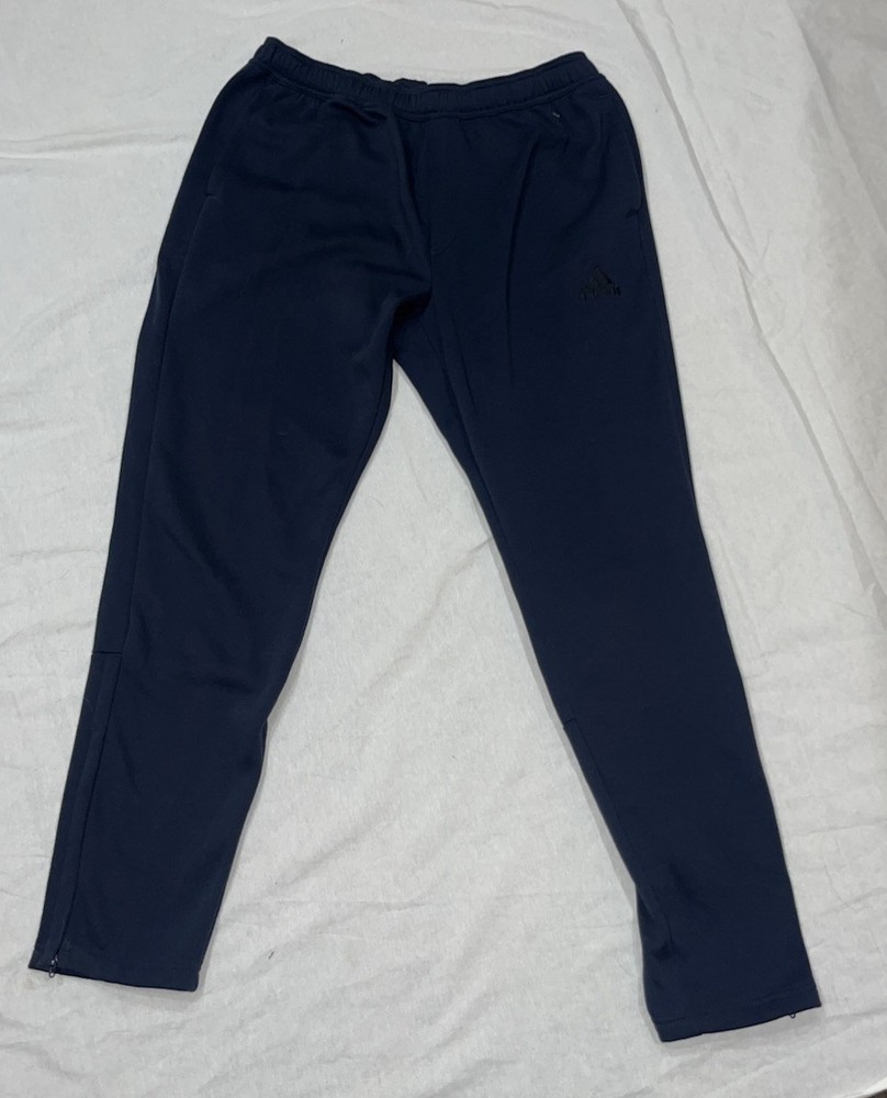 Adidas Blue Track Pants Men’s Size XL Drawstrings. With pockets. Zipper Bottoms