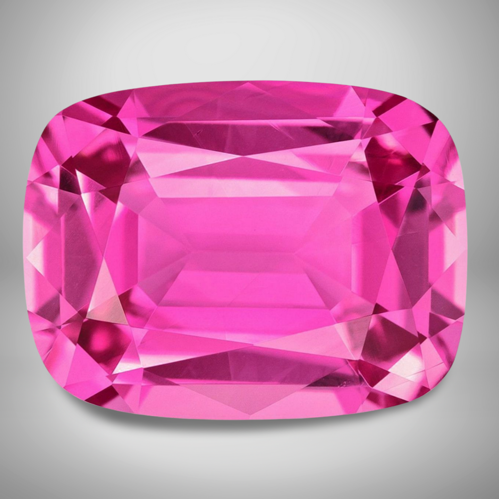 Pink Tourmaline Cushion Cut 1.15 Ct VVS Loose Gem 7x5mm