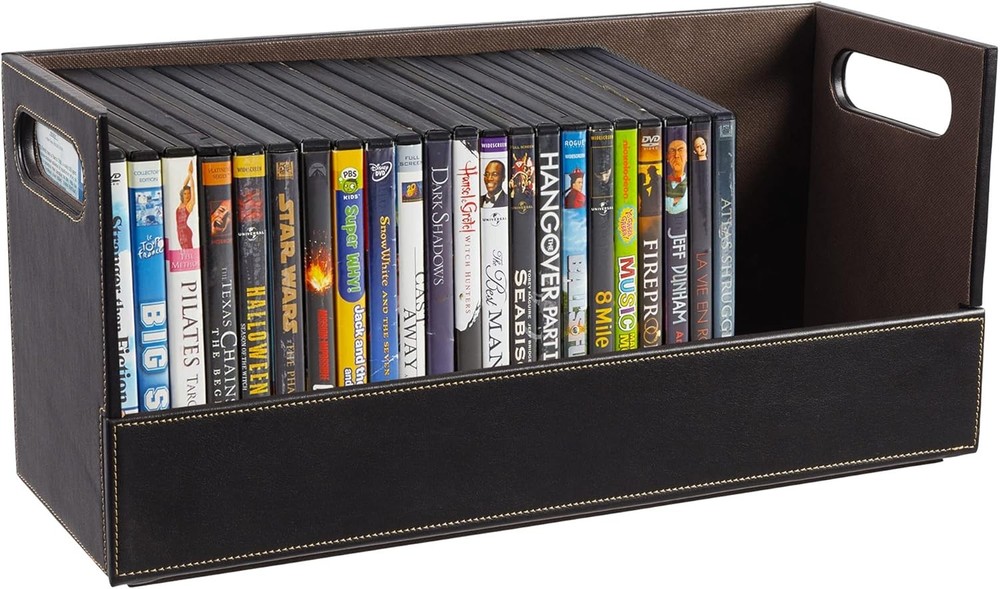 Espresso DVD Storage Box - Organize Movies & Media with Style