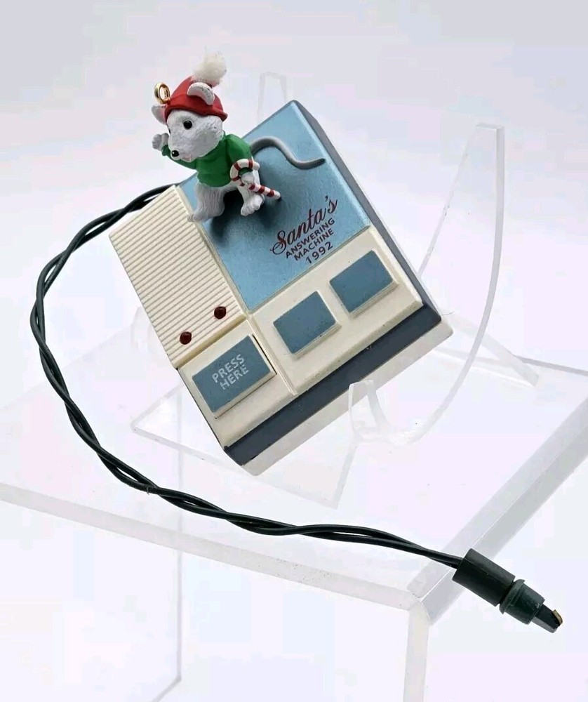 Hallmark Keepsake Santa's Answering Machine Christmas Ornament MAGIC Voice Sound