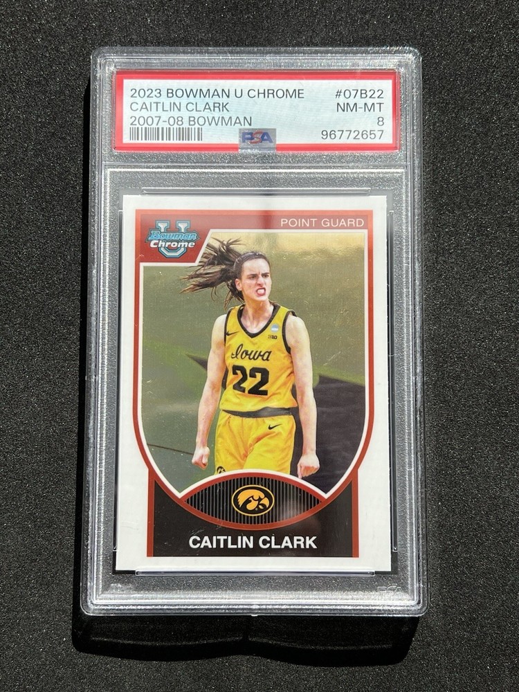 2023 CAITLIN CLARK PSA 8 ROOKIE Bowman U Chrome card 07B22 Epic Card 🔥🔥