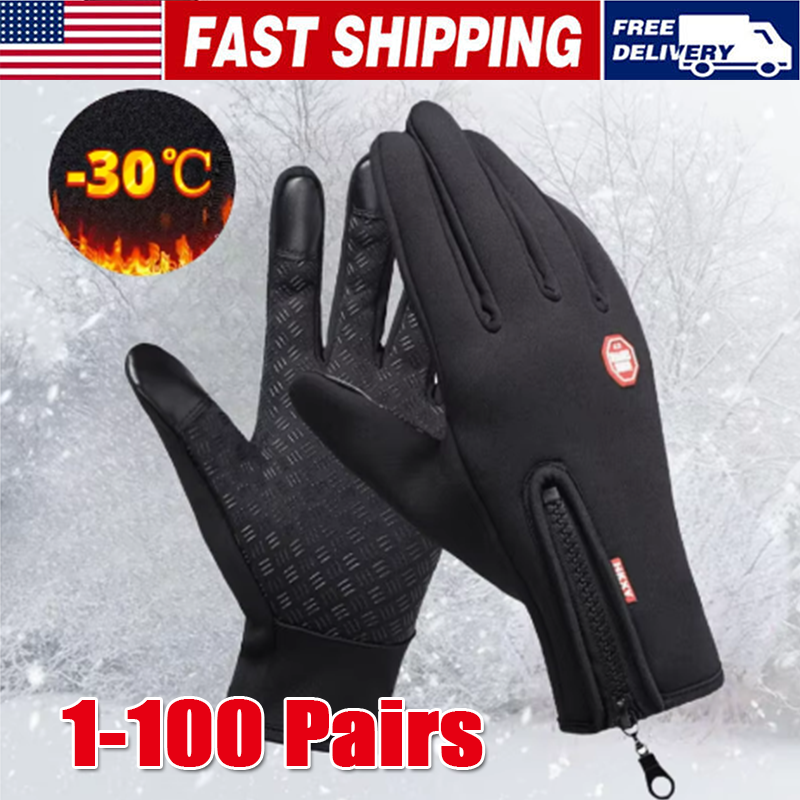 Thermal Waterproof Winter Gloves Touch Screen Warm Mittens Men Women Wholesale