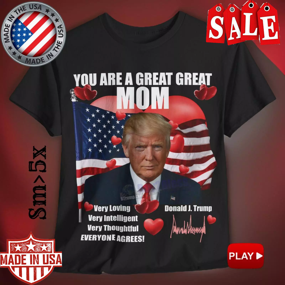 Trump Support Mom T-Shirt Custom Black Great Granny Gift-image