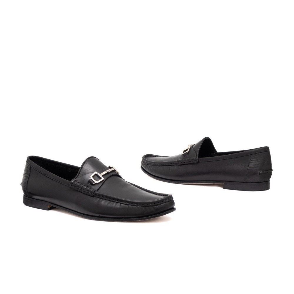 VTG GUCCI Tom Ford Era Black Leather Horsebit Loafers US 9.5