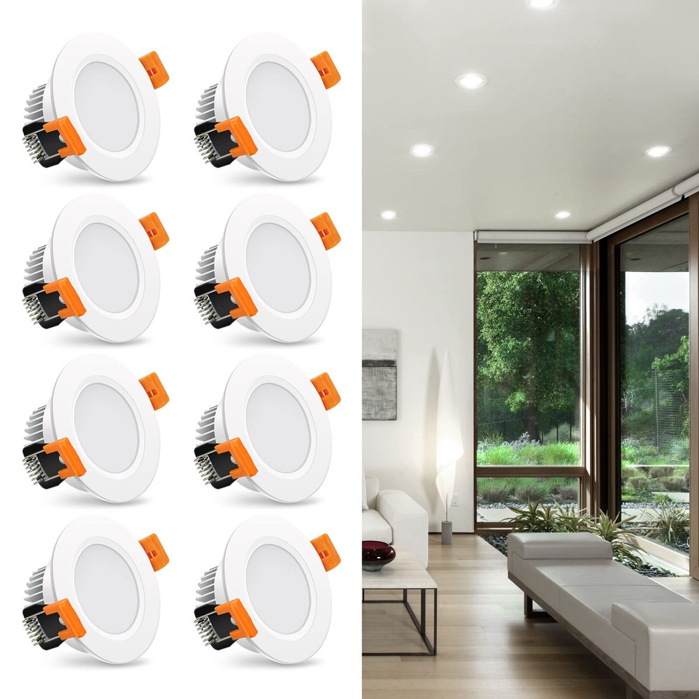 2 Inch LED Recessed Lighting, 3W Dimmable Downlight, 5000K Daylight White, CR...
